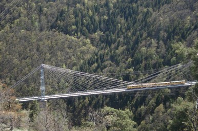 Pont de Gisclard - train jaune © Médiéval AFDP