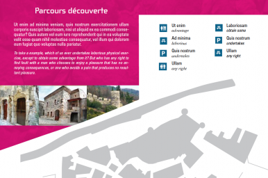 Extrait d'un dépliant Village © T. Guyon Médiéval AFDP