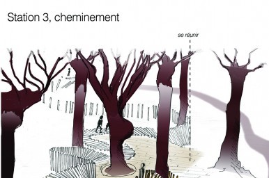 Schéma de principe d'un aménagement proposé  © Médiéval AFDP